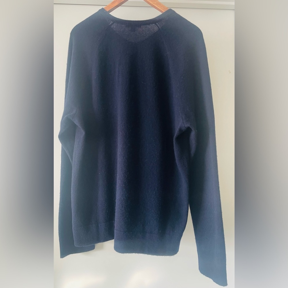 JAMES PERSE Men’s Navy Blue 100% Cashmere Sweater - Picture 3 of 8